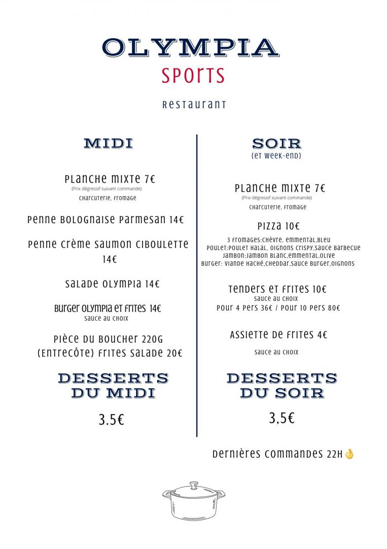 menu de la semaine